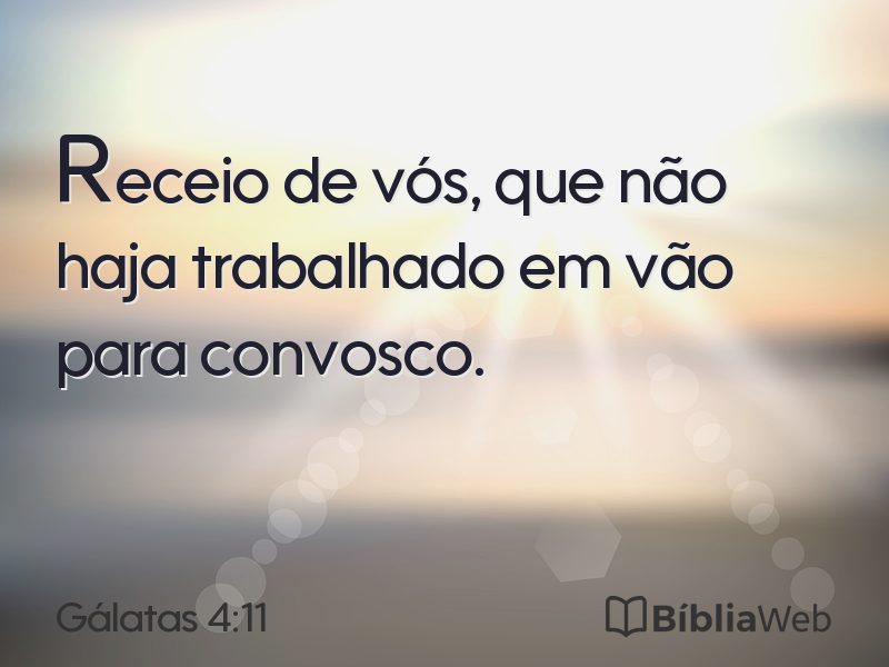 Gálatas 4:11 em imagem para compartilhar