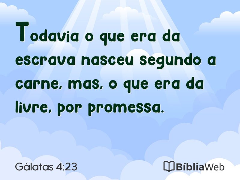 Gálatas 4:23 em imagem para compartilhar