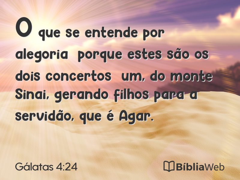 Gálatas 4:24 em imagem para compartilhar