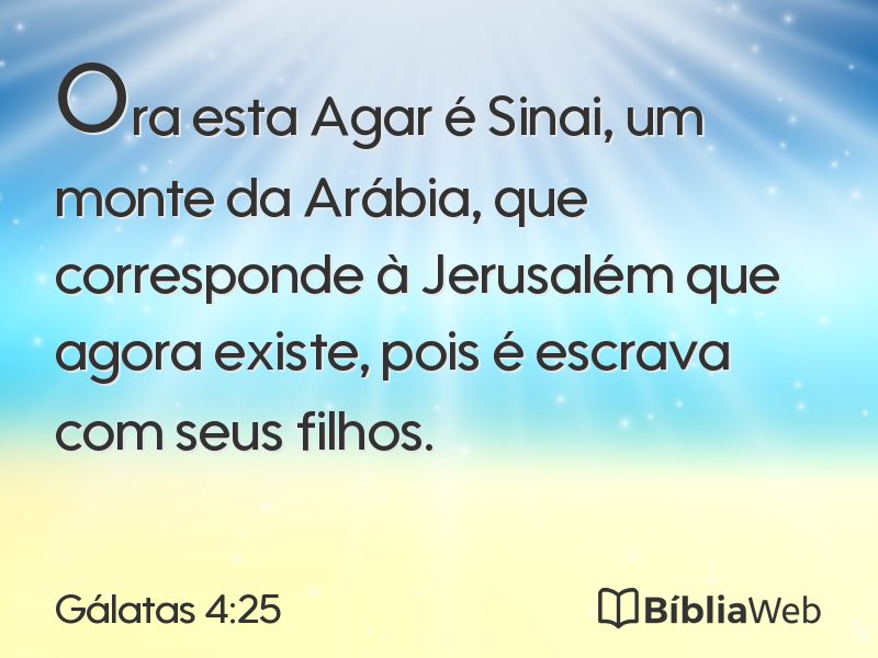 Gálatas 4:25 em imagem para compartilhar