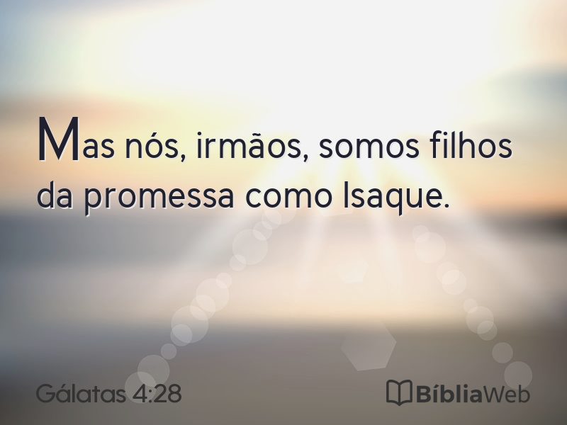 Gálatas 4:28 em imagem para compartilhar