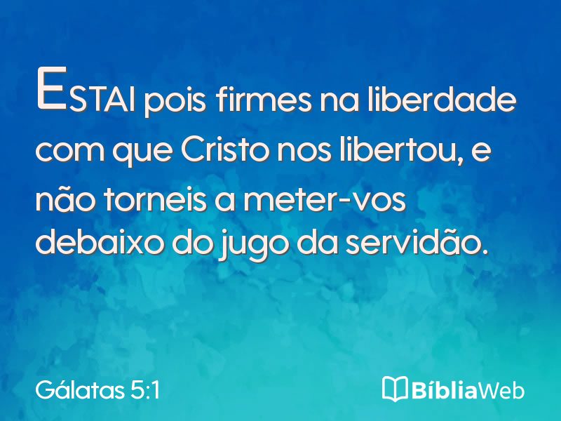 Gálatas 5:1 em imagem para compartilhar