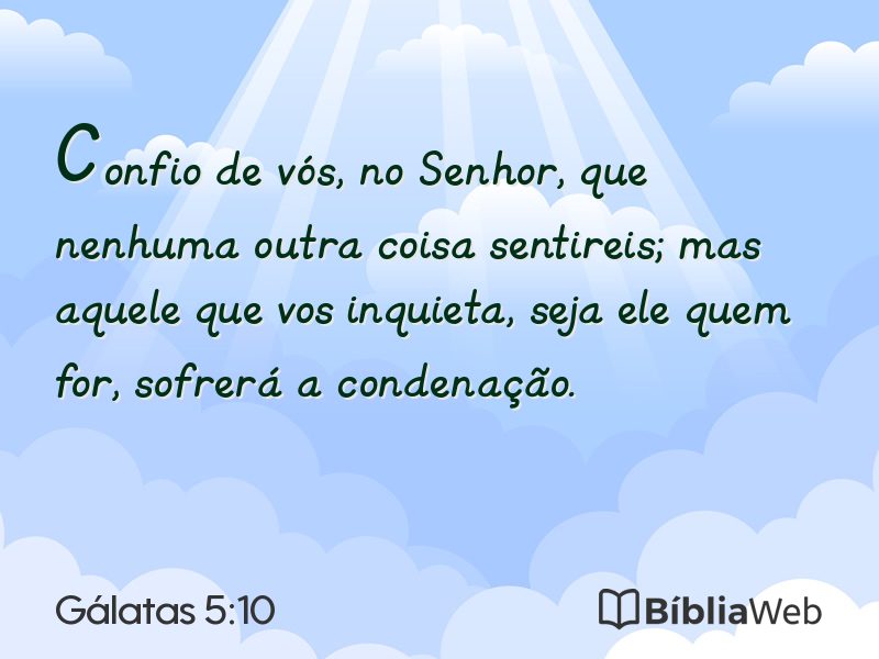 Gálatas 5:10 em imagem para compartilhar