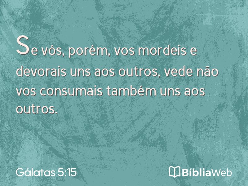 Gálatas 5:15 em imagem para compartilhar