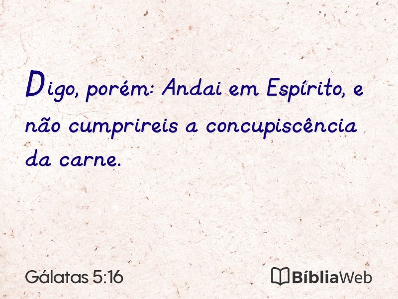 Gálatas 5:16 em imagem para compartilhar