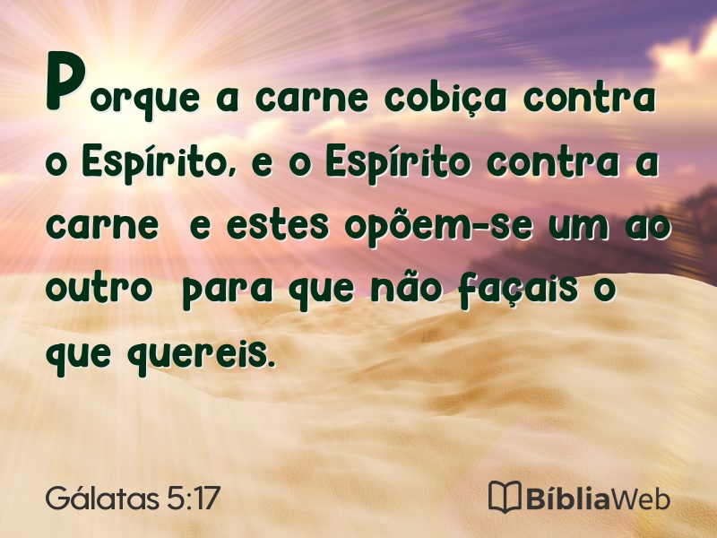 Gálatas 5:17 em imagem para compartilhar