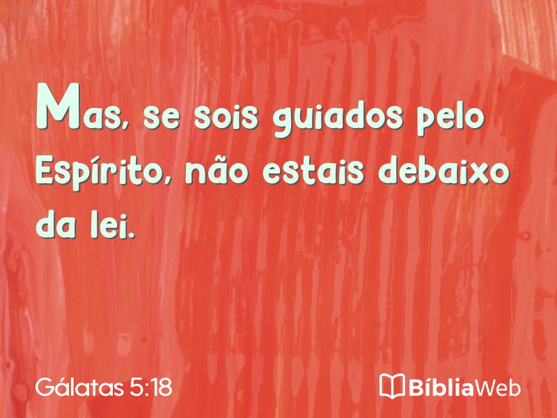 Gálatas 5:18 em imagem para compartilhar