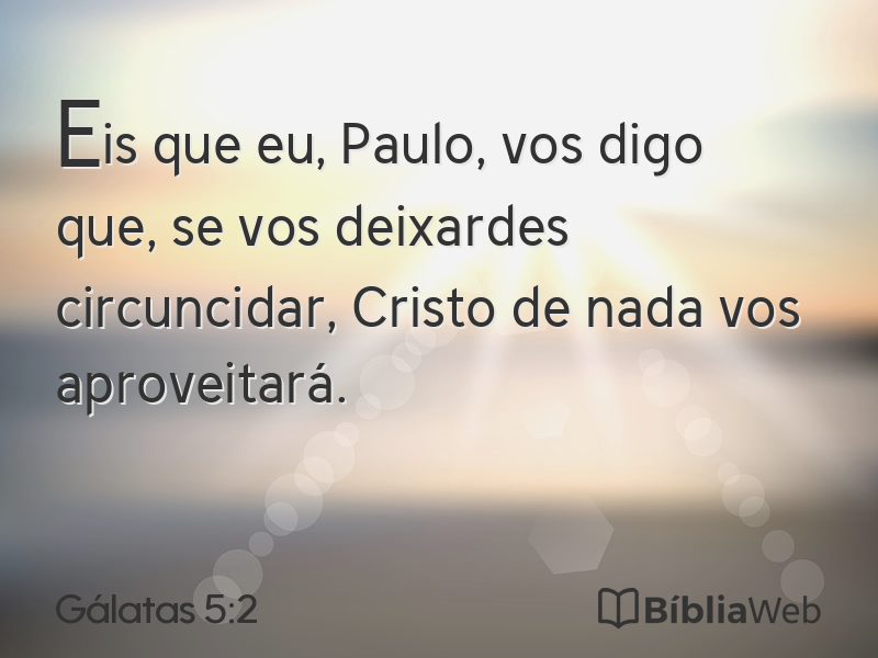 Gálatas 5:2 em imagem para compartilhar