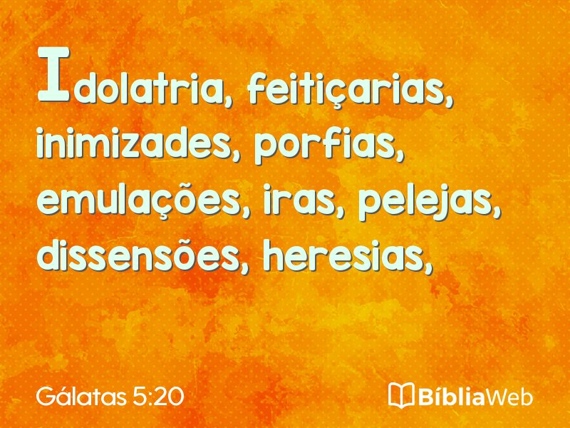 Gálatas 5:20 em imagem para compartilhar