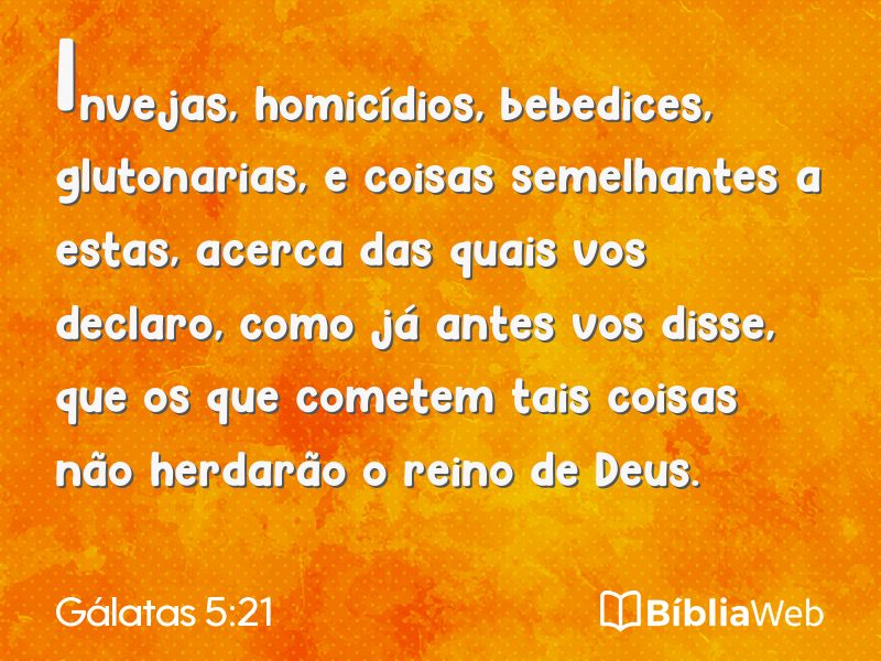 Gálatas 5:21 em imagem para compartilhar