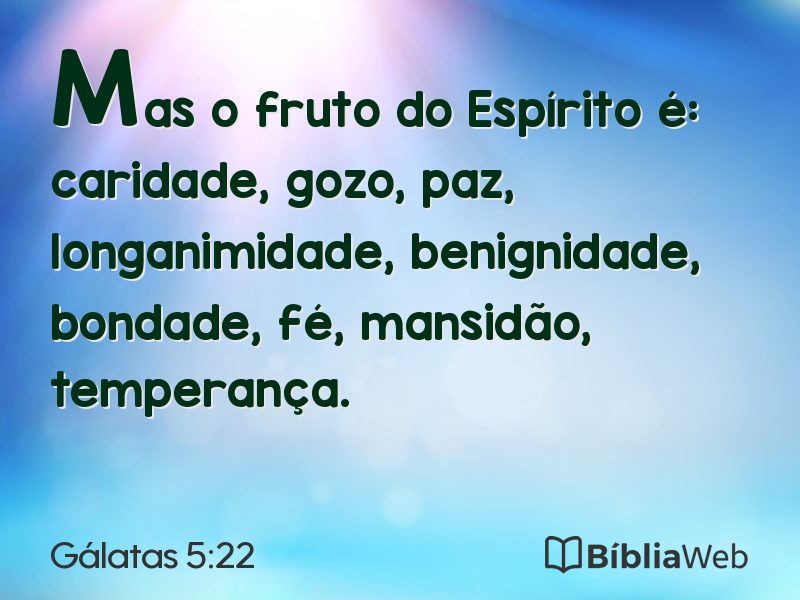 Gálatas 5:22 em imagem para compartilhar