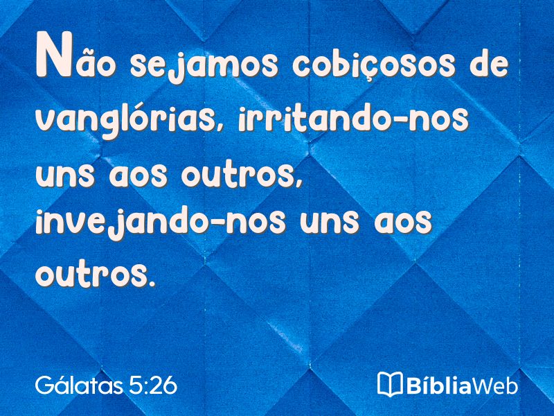 Gálatas 5:26 em imagem para compartilhar