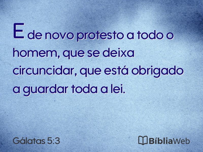 Gálatas 5:3 em imagem para compartilhar