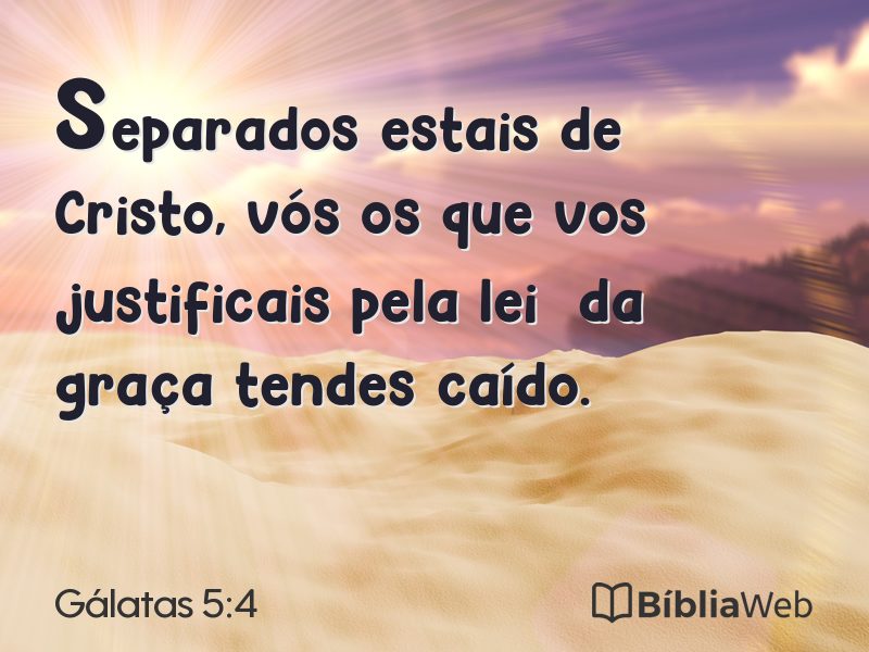 Gálatas 5:4 em imagem para compartilhar