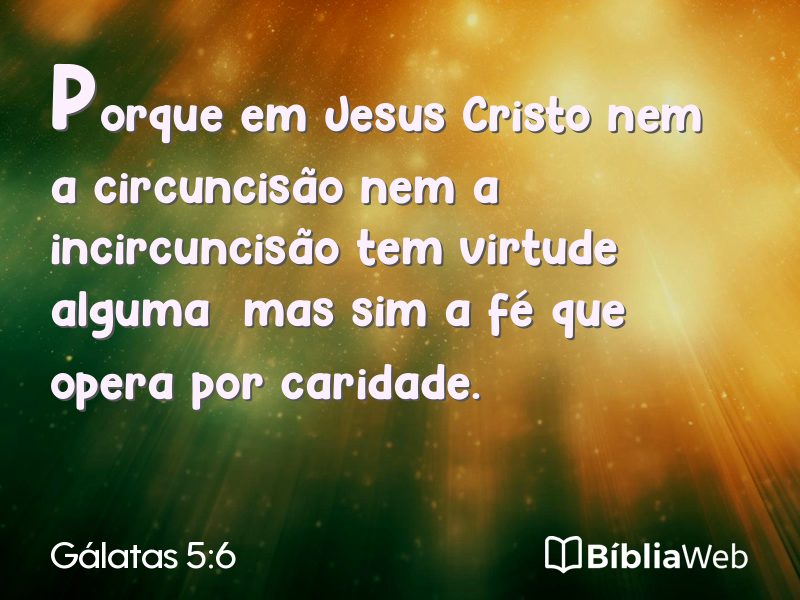 Gálatas 5:6 em imagem para compartilhar
