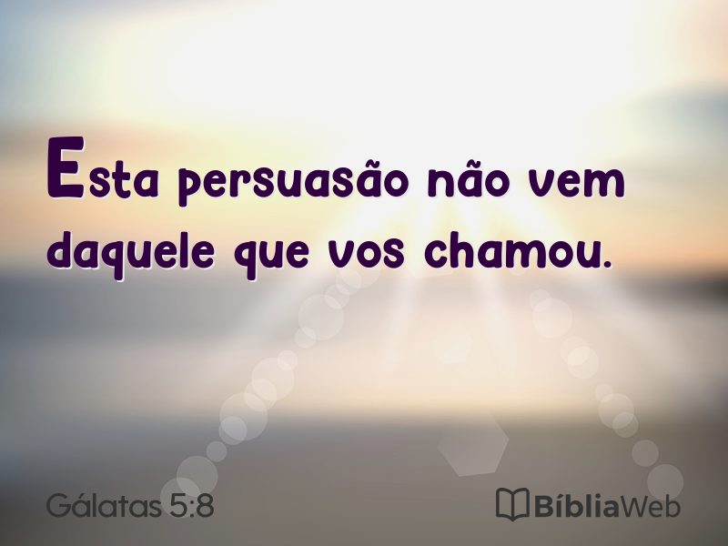 Gálatas 5:8 em imagem para compartilhar