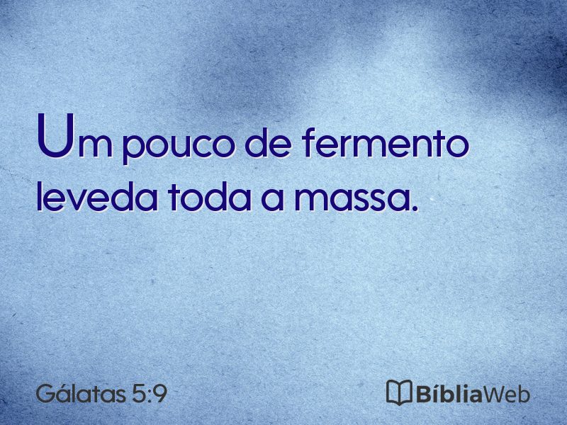 Gálatas 5:9 em imagem para compartilhar
