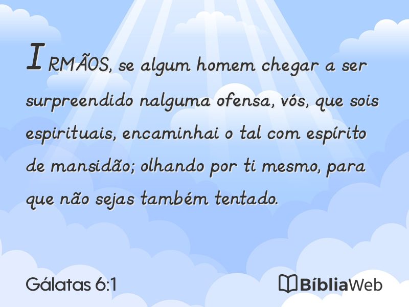 Gálatas 6:1 em imagem para compartilhar