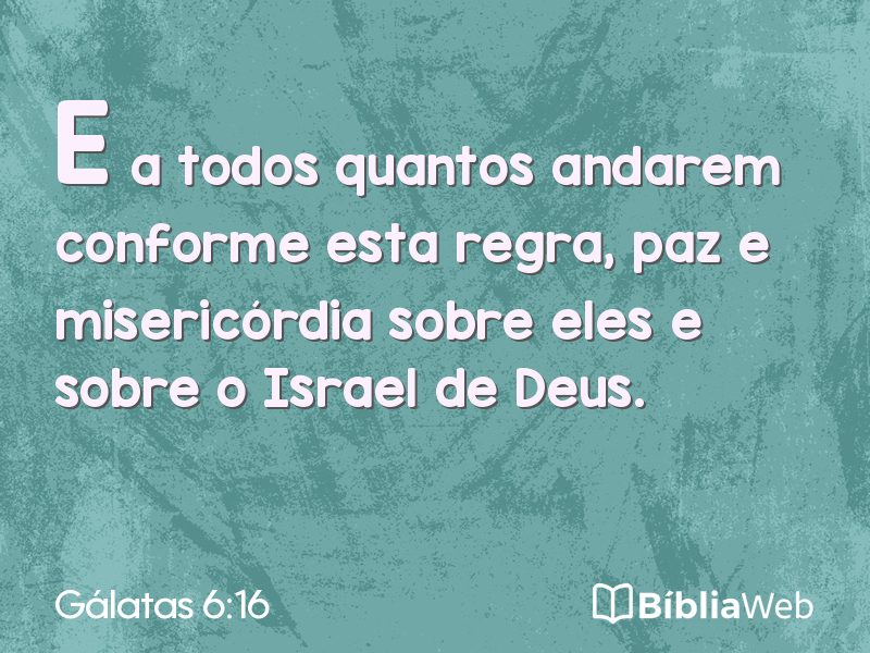 Gálatas 6:16 em imagem para compartilhar