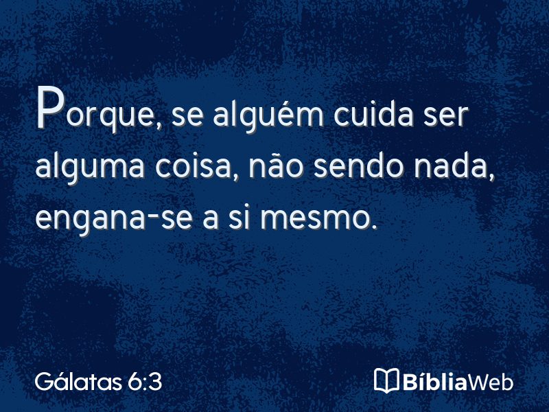 Gálatas 6:3 em imagem para compartilhar