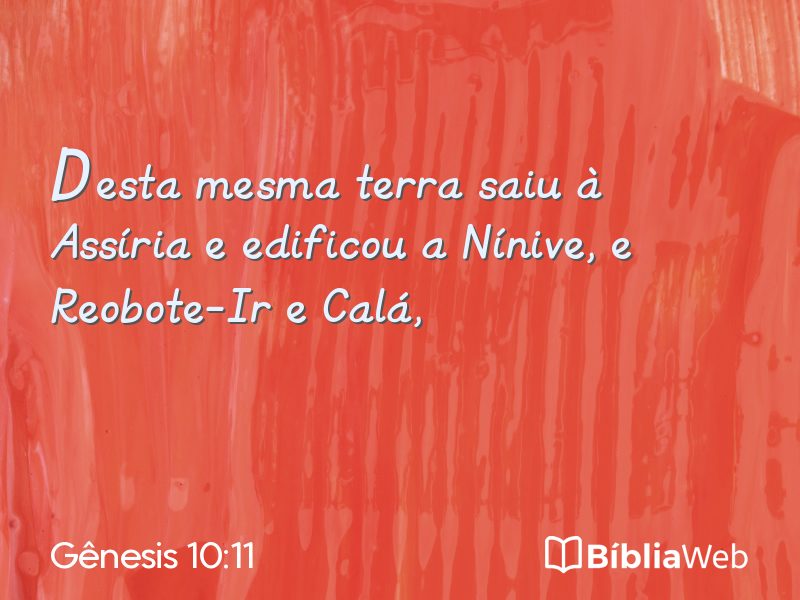 Gênesis 10:11 em imagem para compartilhar