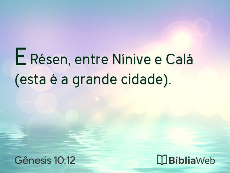 Gênesis 10:12 em imagem para compartilhar