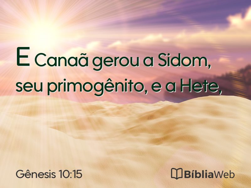 Gênesis 10:15 em imagem para compartilhar