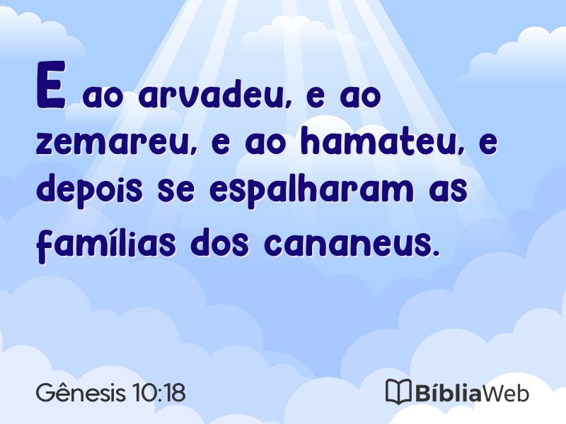 Gênesis 10:18 em imagem para compartilhar