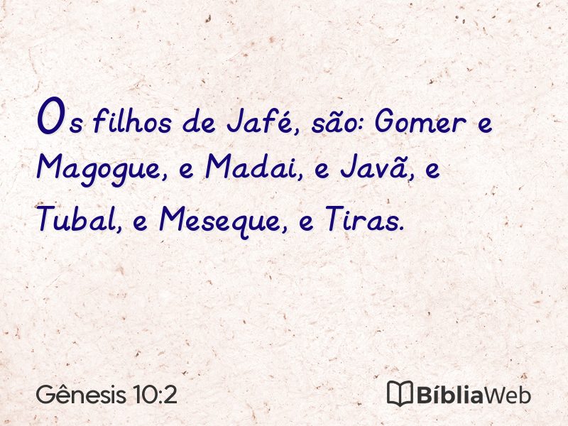 Gênesis 10:2 em imagem para compartilhar