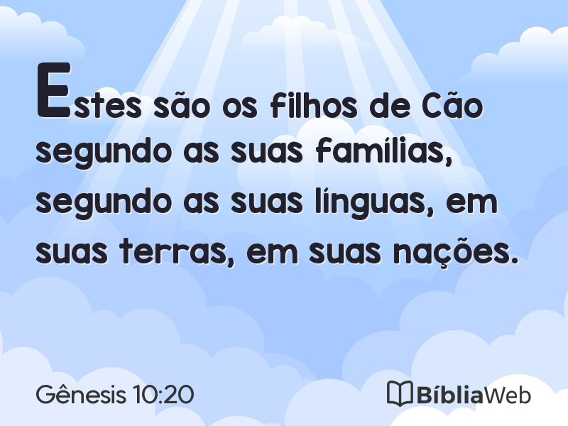 Gênesis 10:20 em imagem para compartilhar
