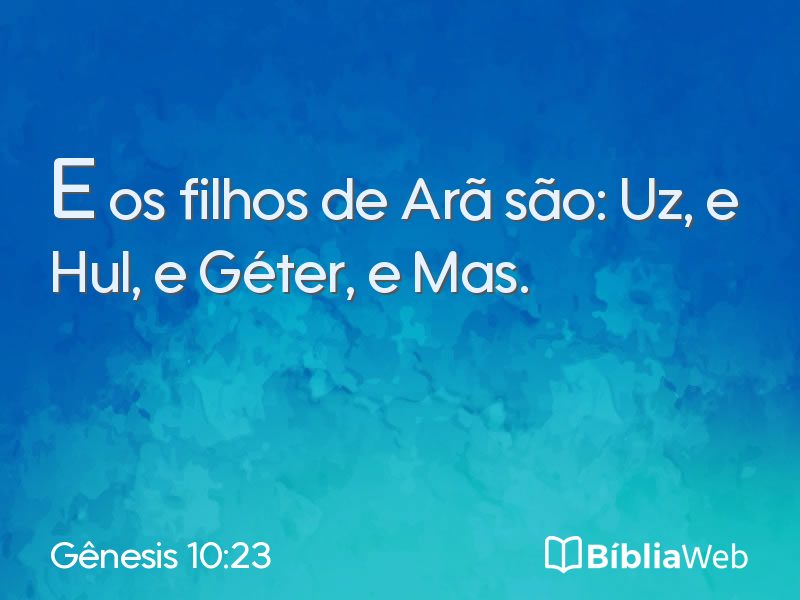 Gênesis 10:23 em imagem para compartilhar