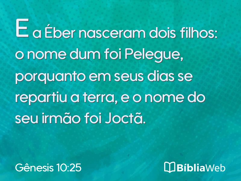 Gênesis 10:25 em imagem para compartilhar
