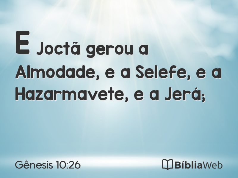 Gênesis 10:26 em imagem para compartilhar