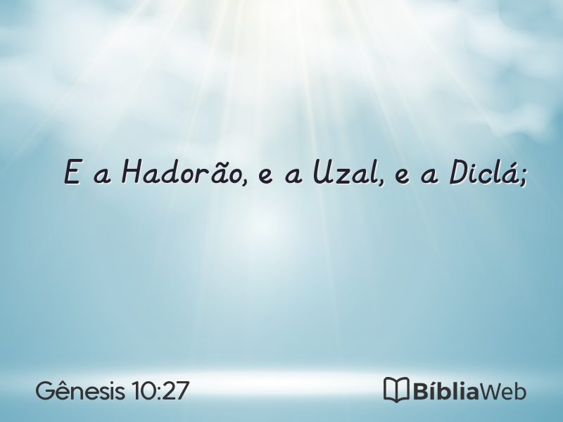 Gênesis 10:27 em imagem para compartilhar