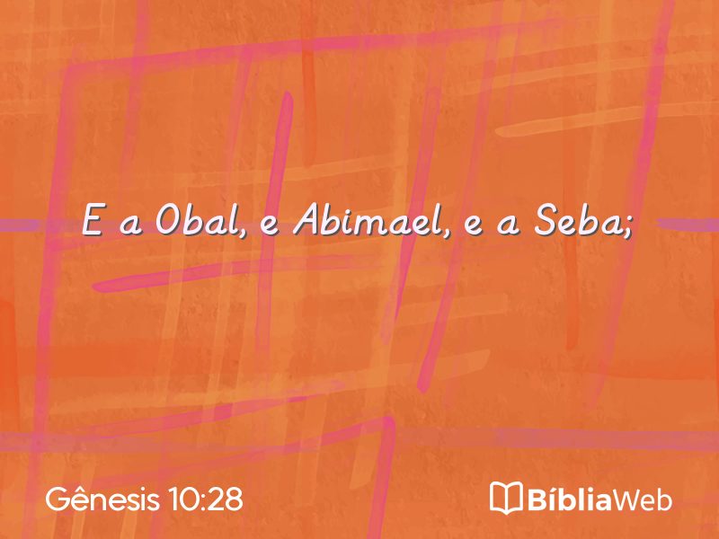 Gênesis 10:28 em imagem para compartilhar