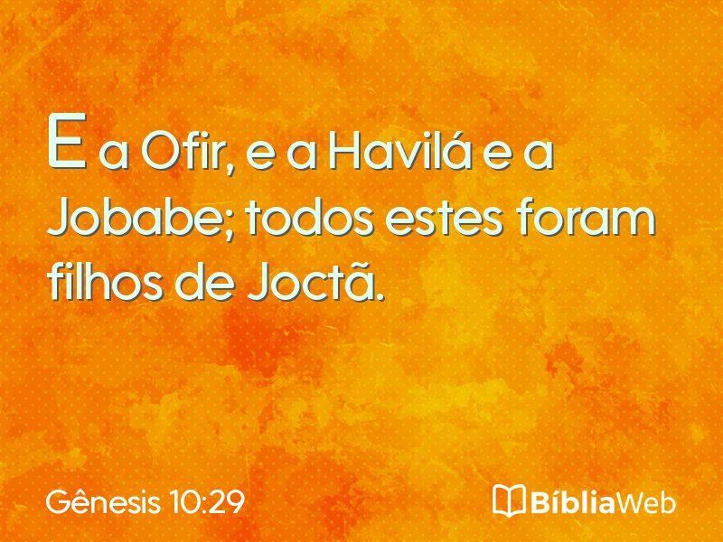 Gênesis 10:29 em imagem para compartilhar