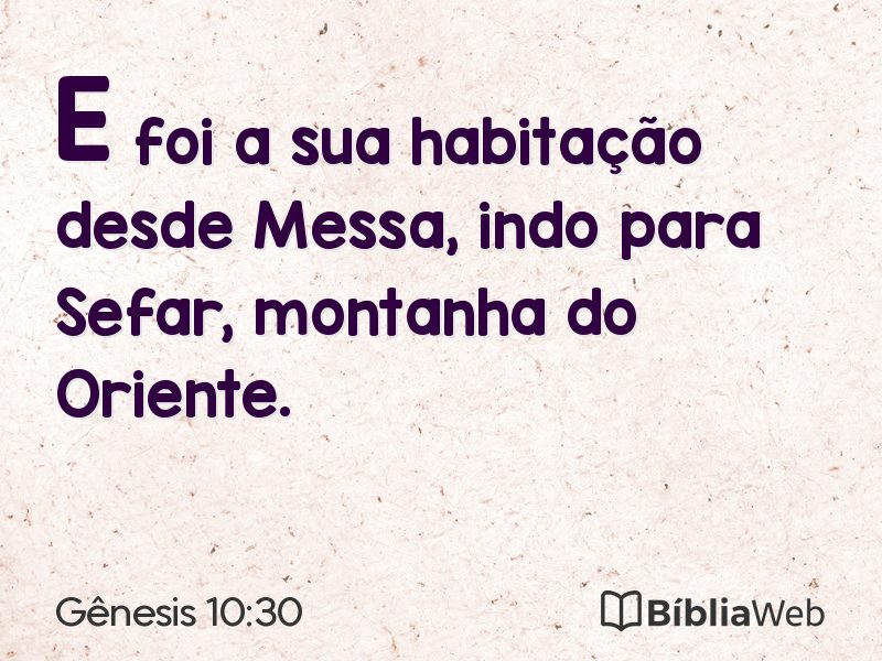 Gênesis 10:30 em imagem para compartilhar