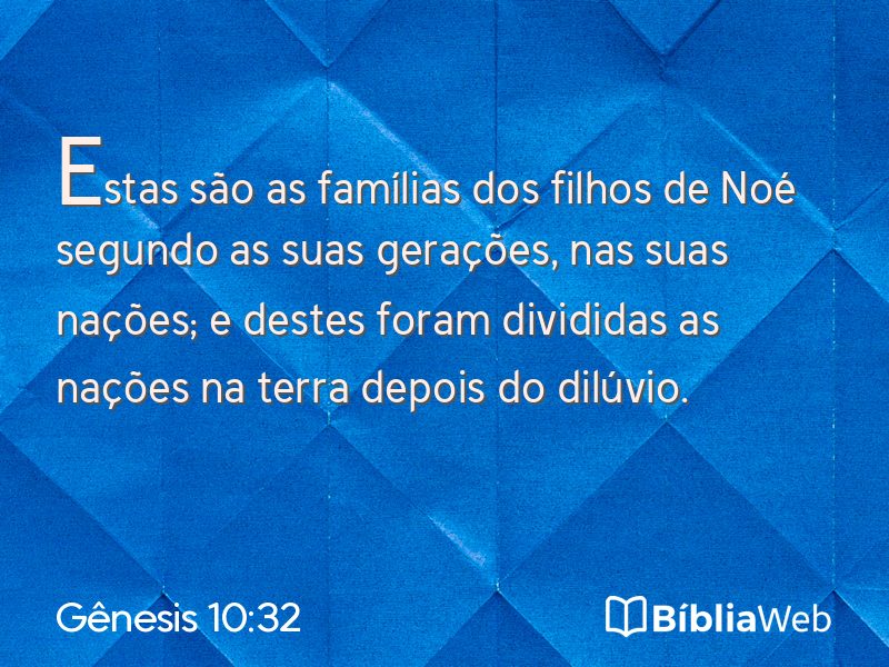 Gênesis 10:32 em imagem para compartilhar