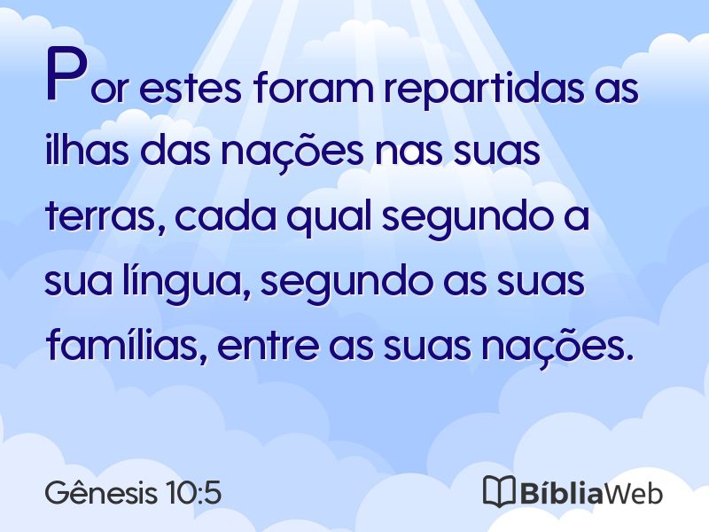 Gênesis 10:5 em imagem para compartilhar