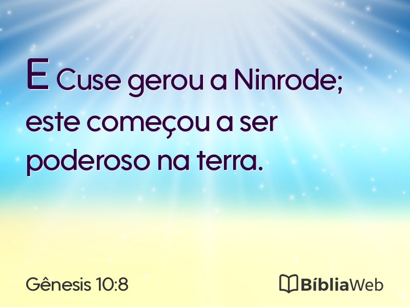 Gênesis 10:8 em imagem para compartilhar