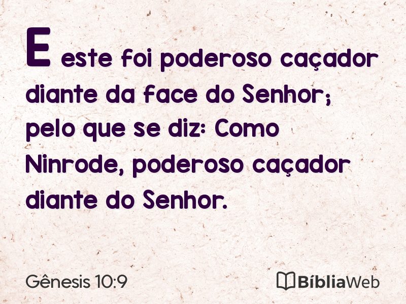 Gênesis 10:9 em imagem para compartilhar