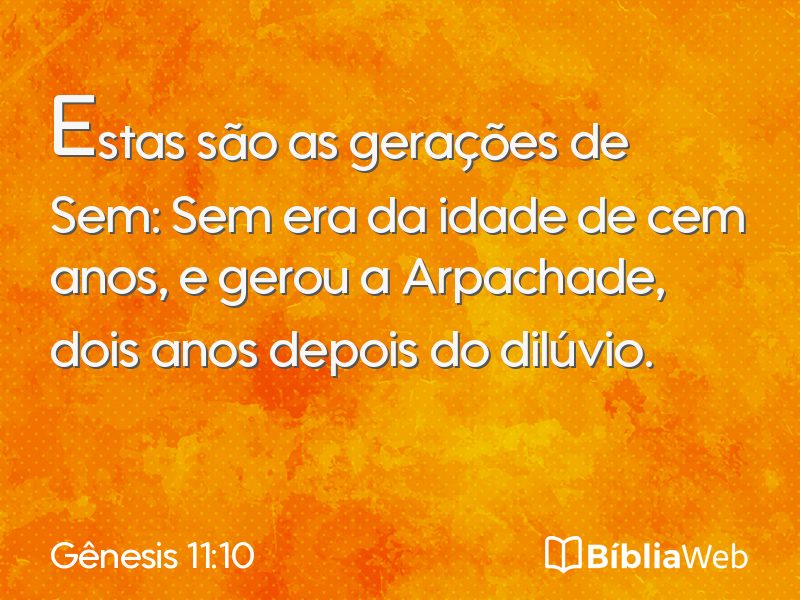 Gênesis 11:10 em imagem para compartilhar