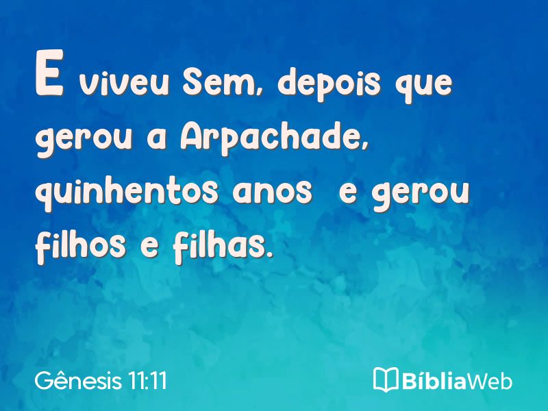 Gênesis 11:11 em imagem para compartilhar