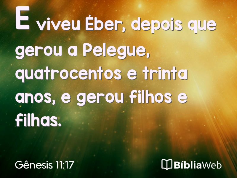 Gênesis 11:17 em imagem para compartilhar