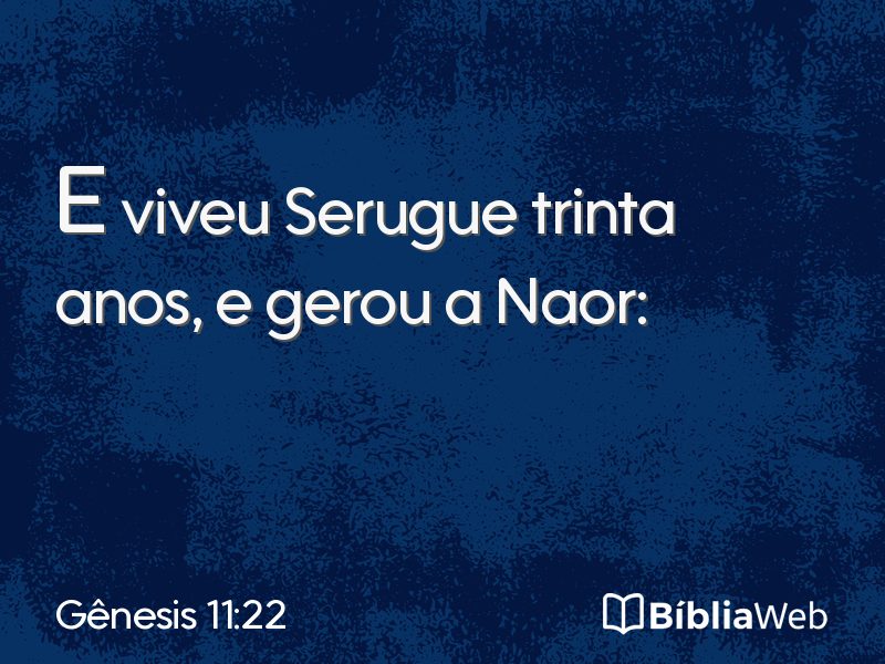 Gênesis 11:22 em imagem para compartilhar