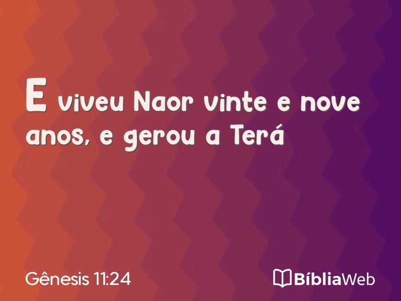 Gênesis 11:24 em imagem para compartilhar