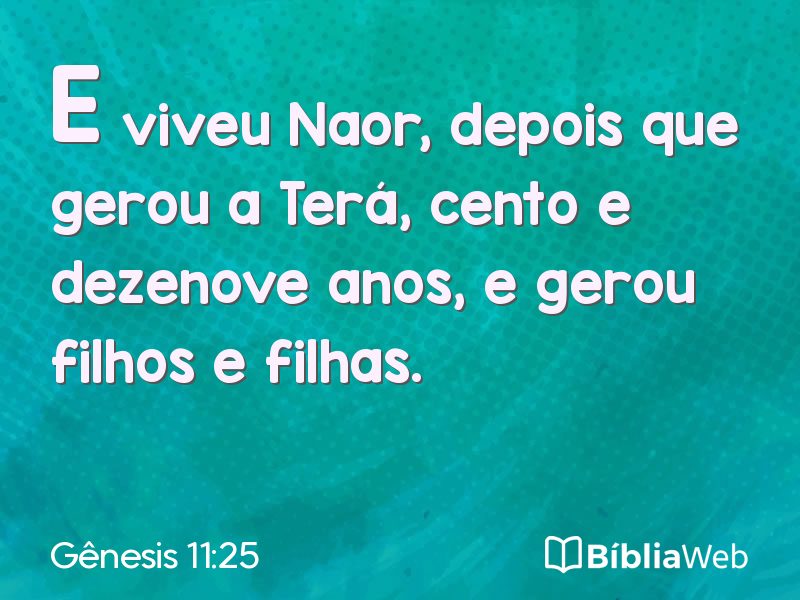 Gênesis 11:25 em imagem para compartilhar
