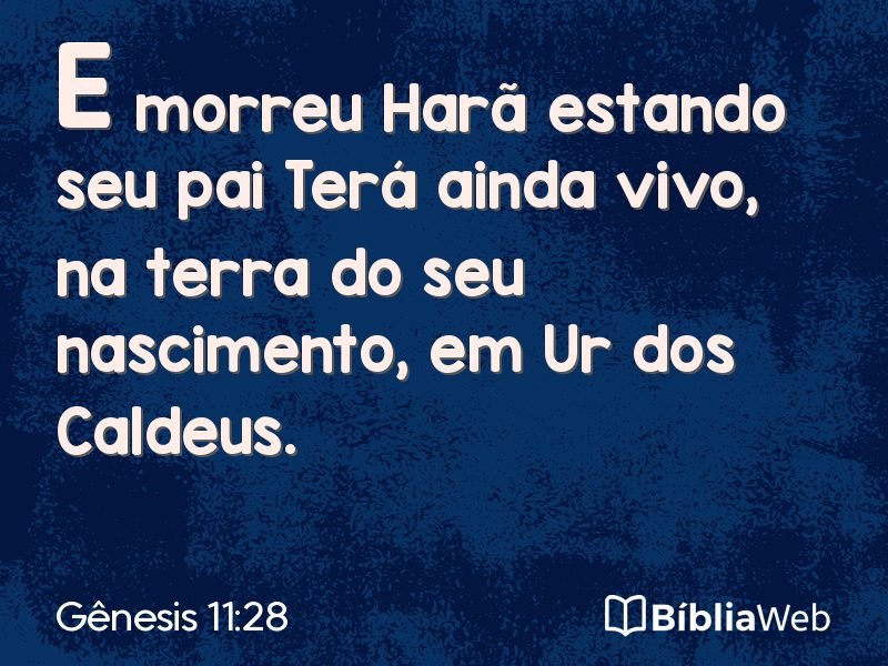 Gênesis 11:28 em imagem para compartilhar