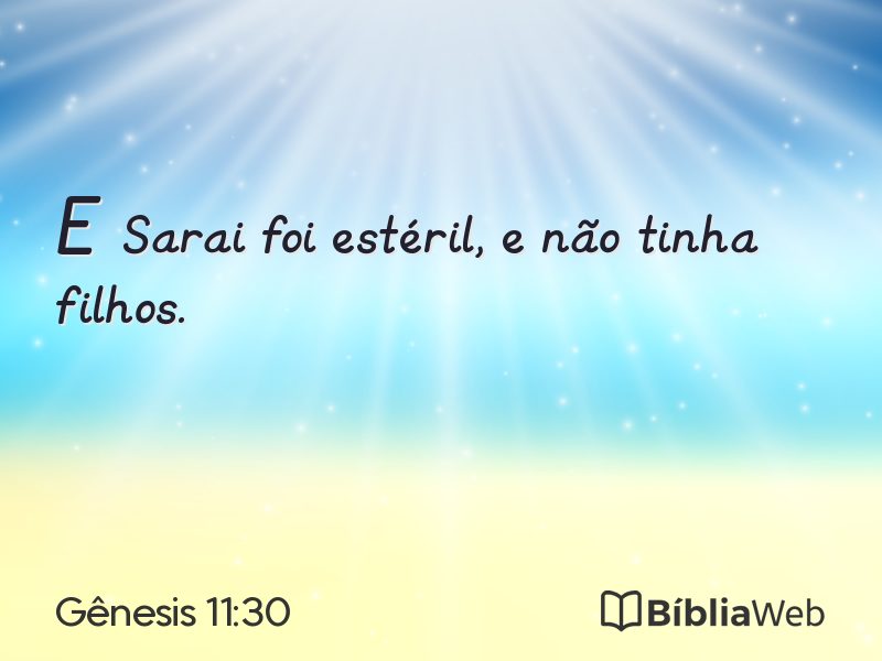 Gênesis 11:30 em imagem para compartilhar