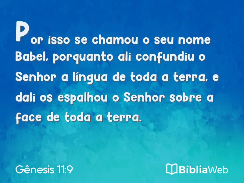 Gênesis 11:9 em imagem para compartilhar